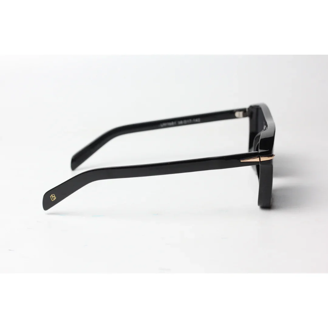 David Beckham - 2004 - Black - Bold - Acetate - Rectangle - Sunglasses - Eyewear - Image 3
