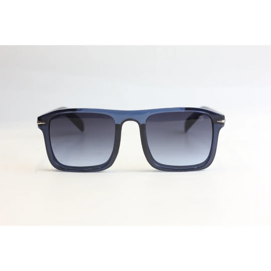 David Beckham - 2004 - Transparent Blue Gradient - Bold - Acetate - Rectangle - Sunglasses - Eyewear - Image 2