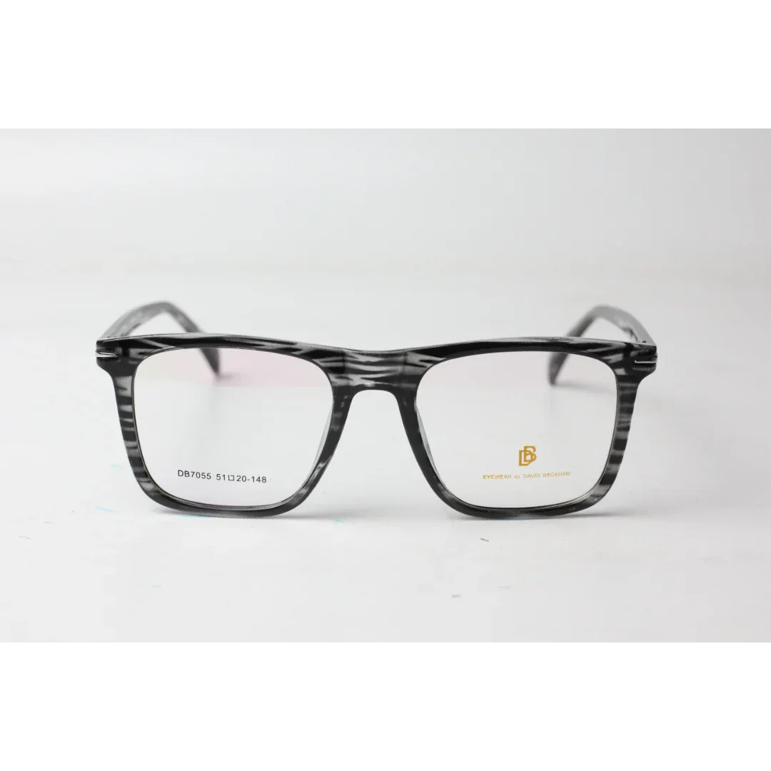 David Beckham - 2110 - Black Striped - Acetate - Square - Optics - Eyewear - Image 2