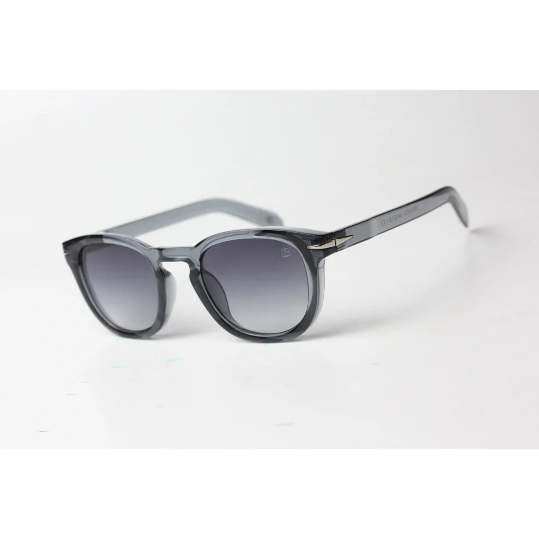 David Beckham - 4005 - Transparent Gray - Black Gradient - Acetate - Oval Round - Sunglasses - Eyewear