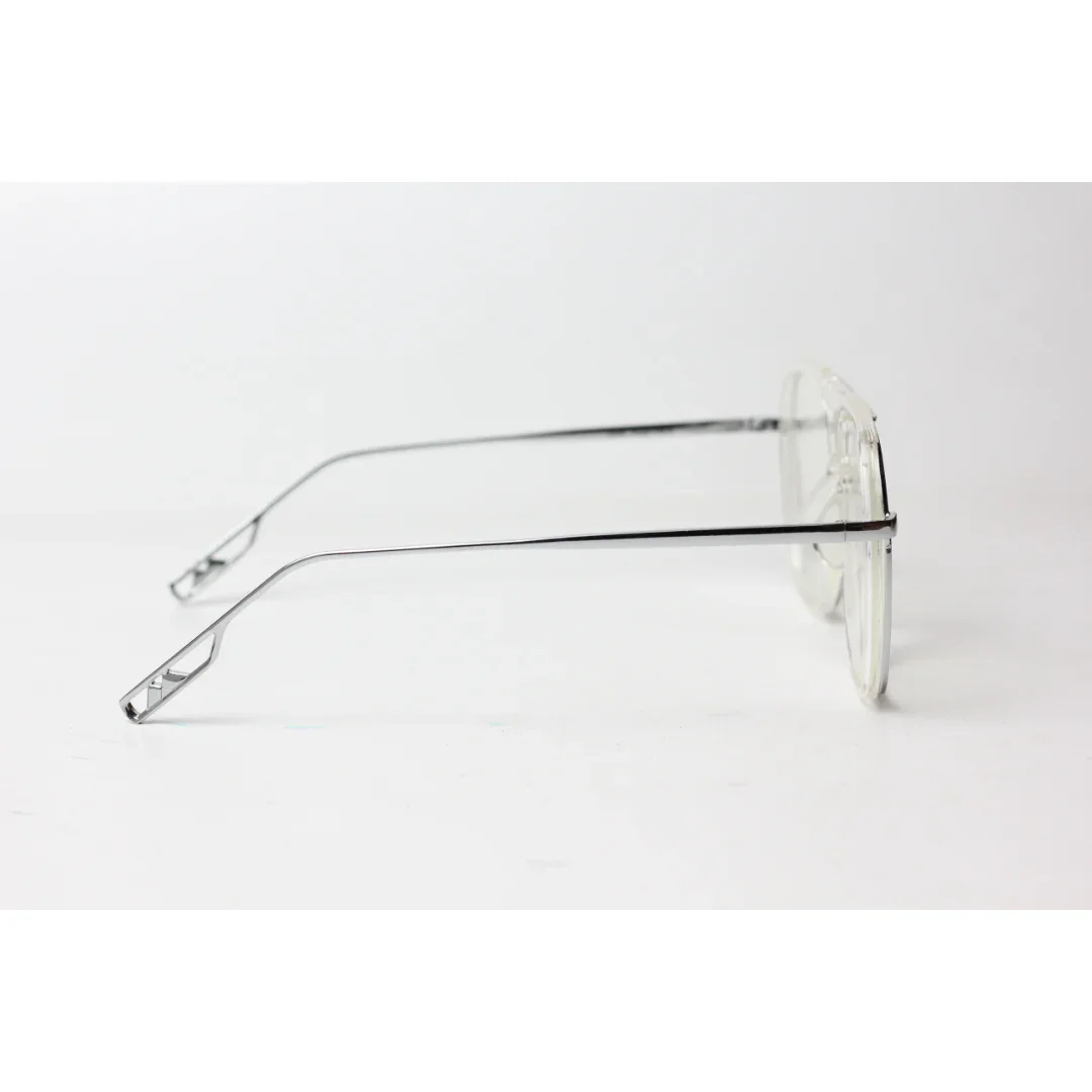 Dior - 650 - Oversize - Transparent - Silver - Metal - Round - Square - Optics - Eyewear - Image 3