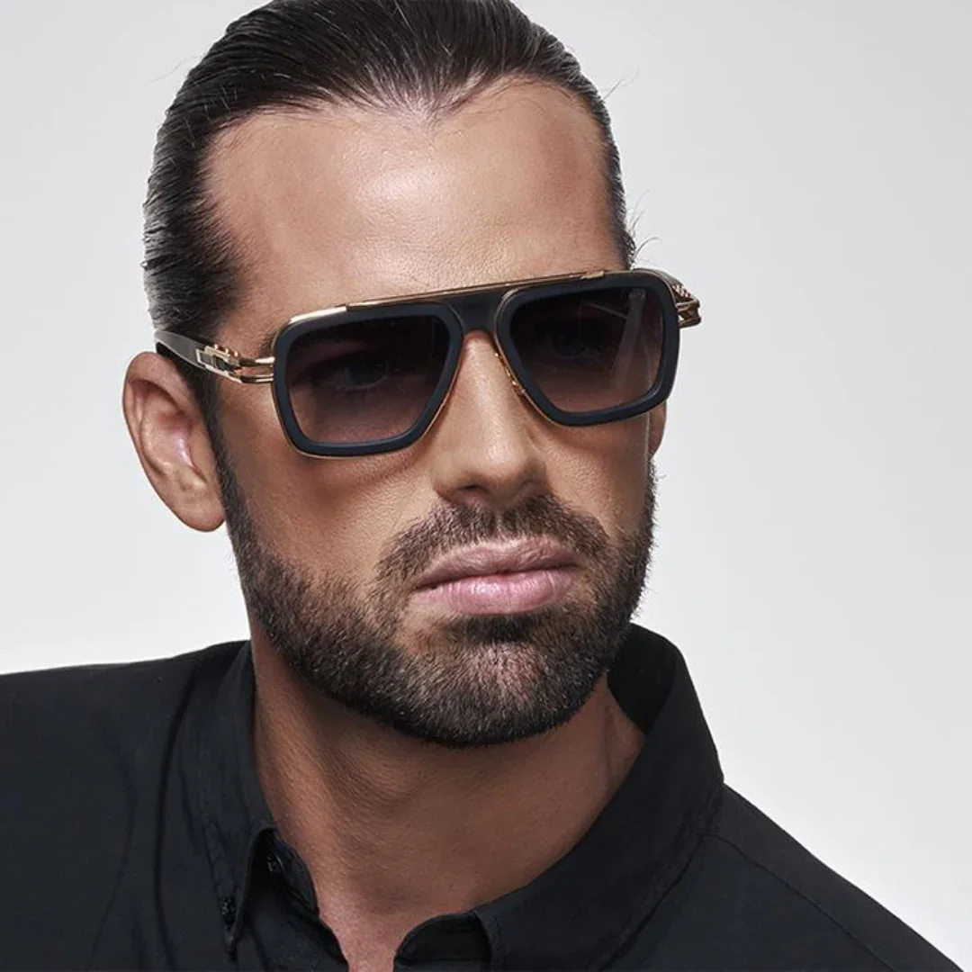 DITA - GRAND LXN EVO - Black Gradient - Golden - Metal - Acetate - Square- Premium Sunglasses - Eyewear - Image 4
