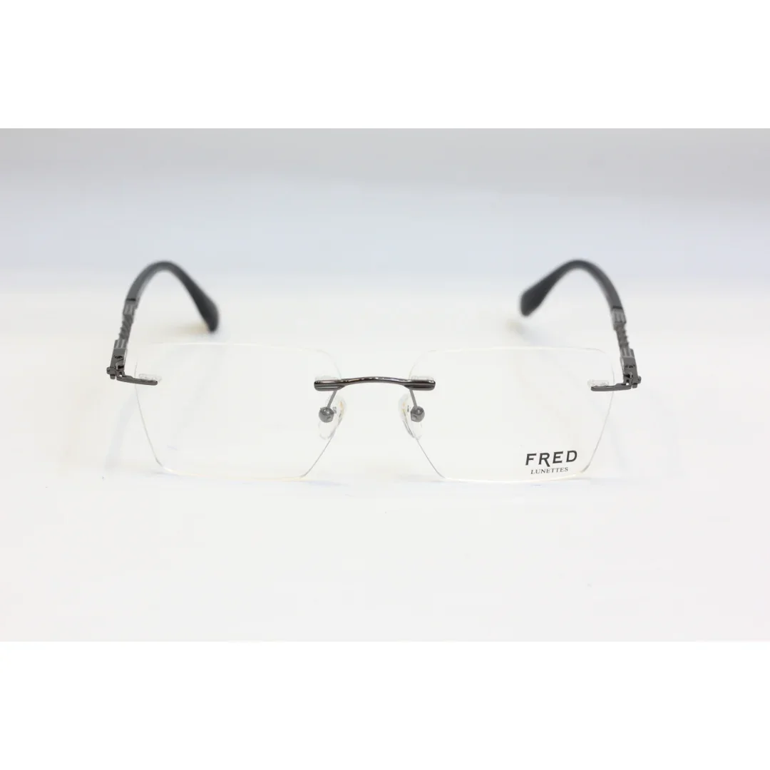 Fred - 10870 - Gunmetal Gray - Rimless - Metal - Rimless - Premium Optics - Eyewear - Image 2