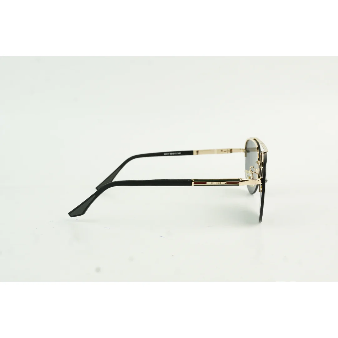 Gucci - 22317 - Metal - Half Rim - Aviator Round - Sunglasses - Eyewear - Image 9