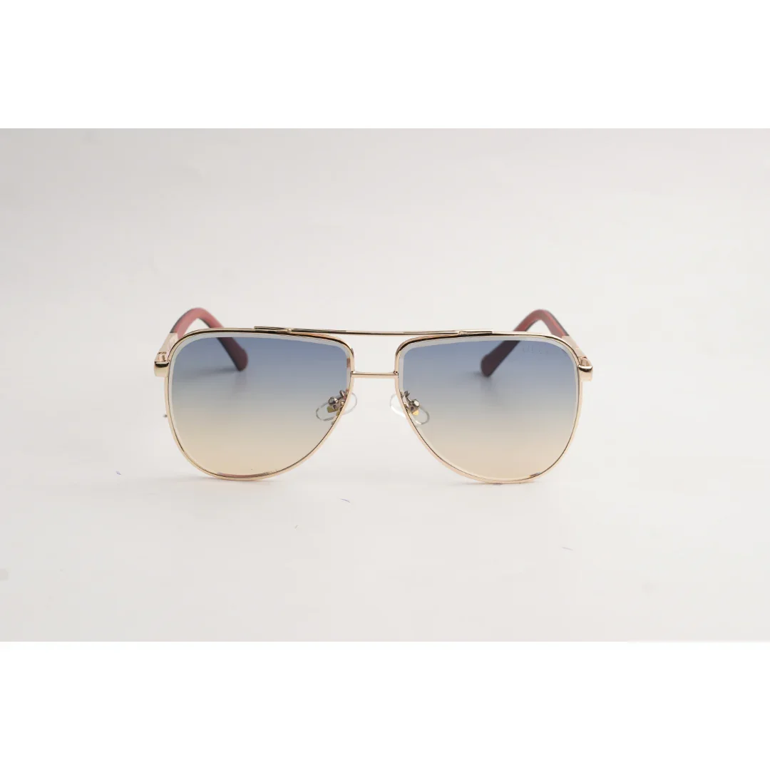 Gucci - 23408 - Metal - Aviator Round - Sunglasses - Eyewear - Image 2