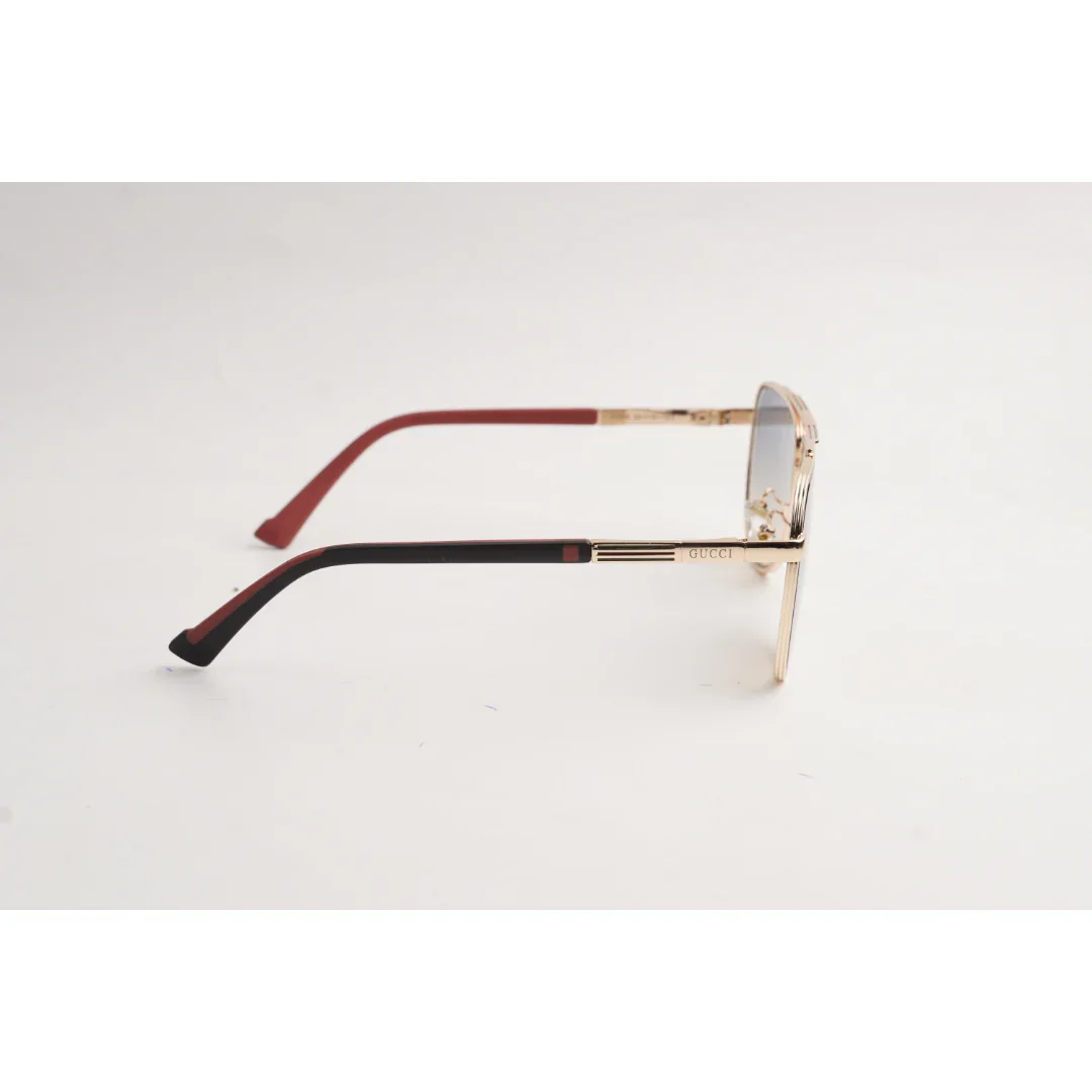 Gucci - 23408 - Metal - Aviator Round - Sunglasses - Eyewear - Image 3