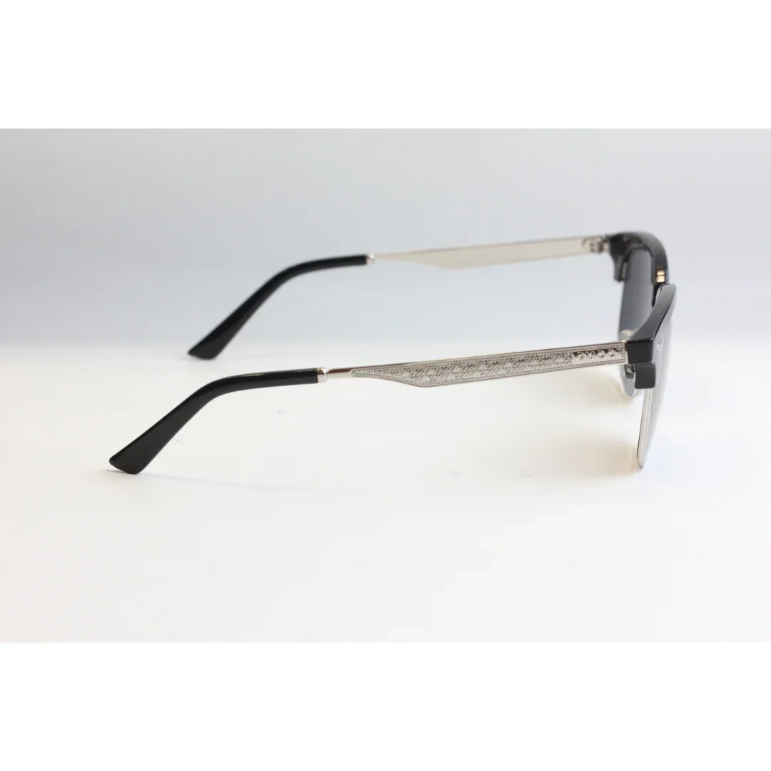 Gucci - GG-0051S - Black - Silver - Club Master - Acetate -Metal - Round - Premium Sunglasses - Eyewear - Image 3