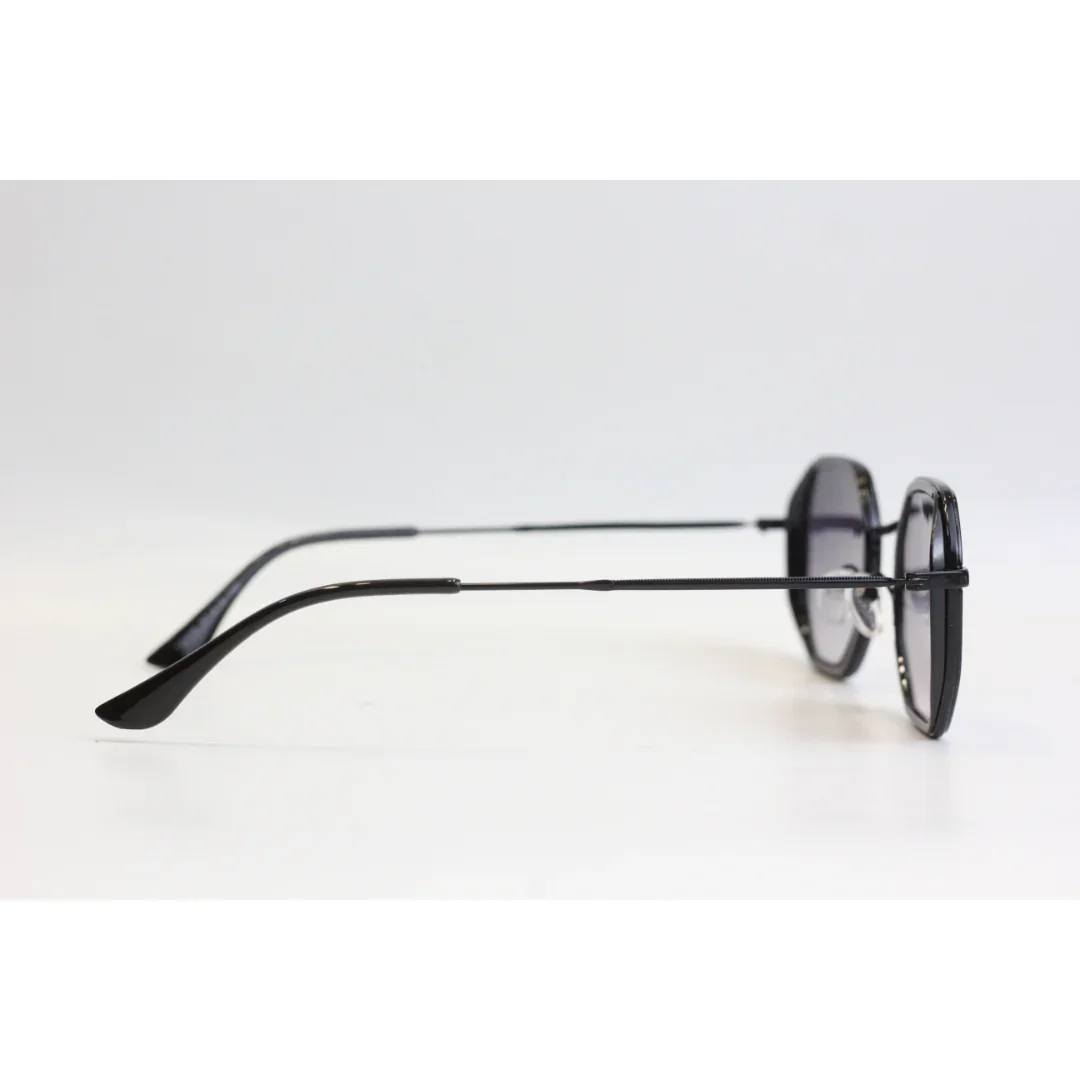 HAXZA - Light Weight - Metal - Acetate - Hexagonal Round - Sunglasses - Eyewear - Image 12