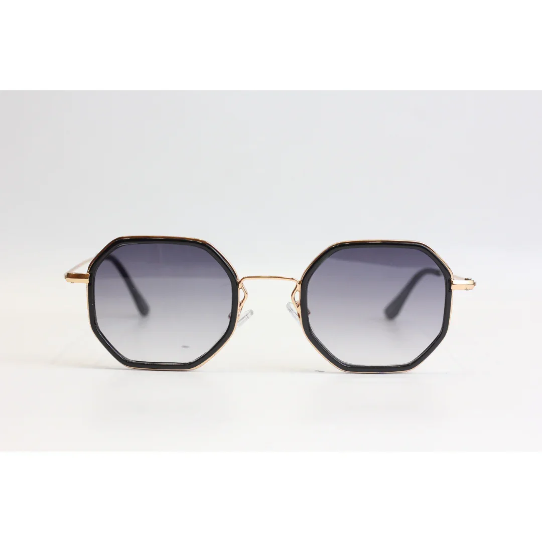 HAXZA - Light Weight - Metal - Acetate - Hexagonal Round - Sunglasses - Eyewear - Image 5