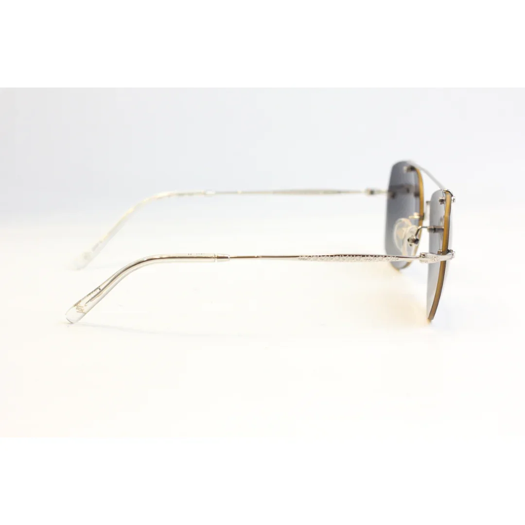 Hellen Keller - H8361 - Double Bridge - Rimless - Metal - Aviator Round - Sunglasses - Eyewear - Image 3