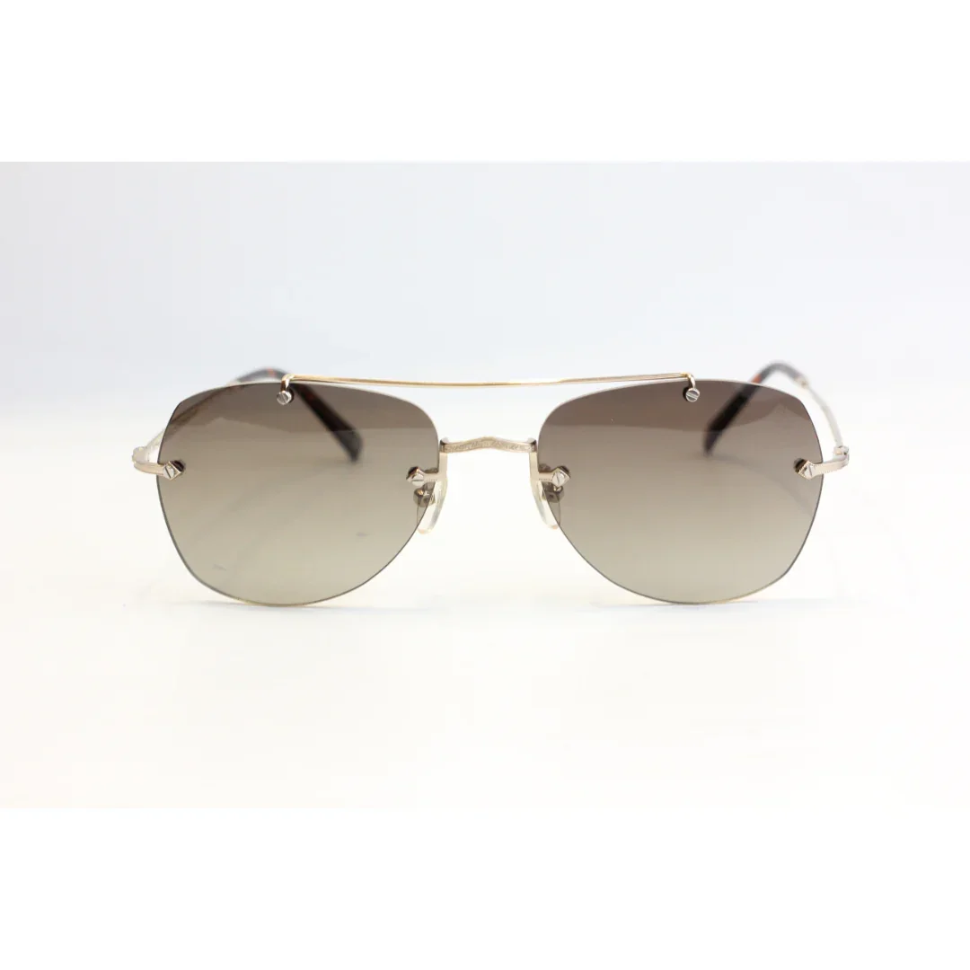 Hellen Keller - H8361 - Double Bridge - Rimless - Metal - Aviator Round - Sunglasses - Eyewear - Image 5