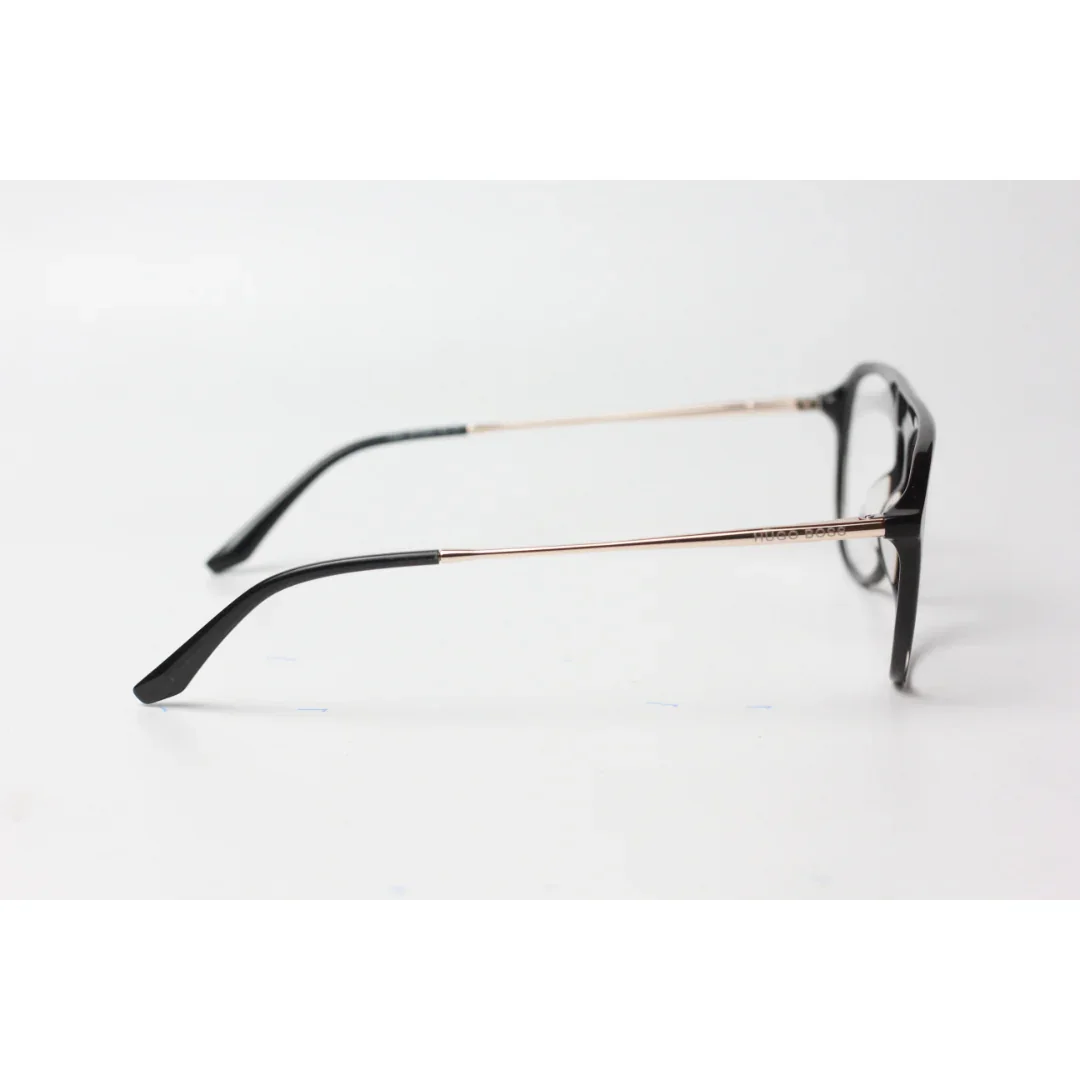 Hugo Boss - Black - Golden - Acetate - Metal - Aviator Round - Premium Optics - Eyewear - Image 3