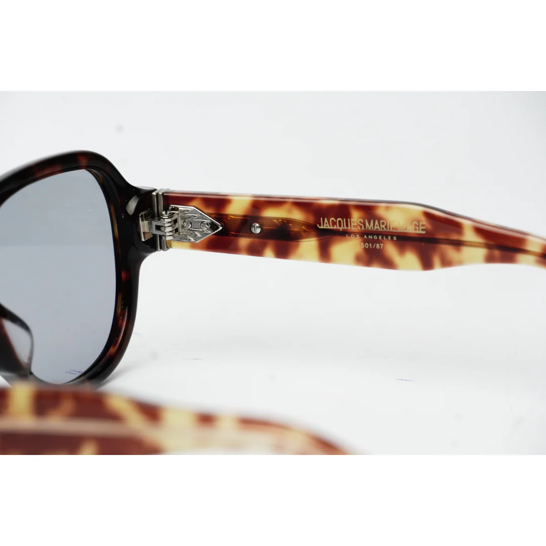 Jacques Marie Mage - RED CLOUD - Marble Havana Tortoise Brown - Tinted - Acetate - Aviator Round - Premium Sunglasses - Eyewear - Image 6