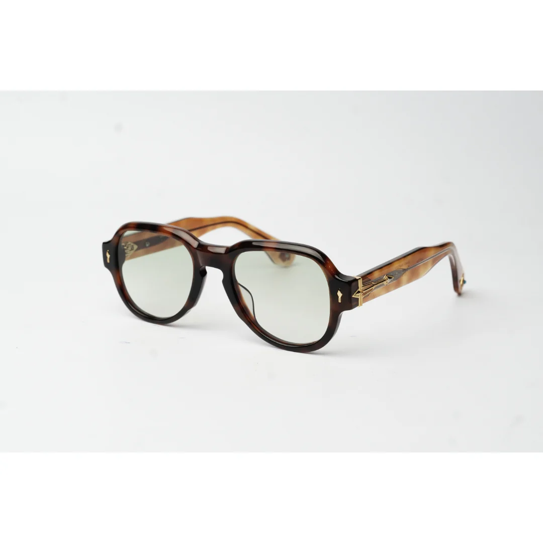 Jacques Marie Mage - RED CLOUD - Reddish Havana Tortoise Brown - Tinted - Acetate - Aviator Round - Premium Sunglasses - Eyewear