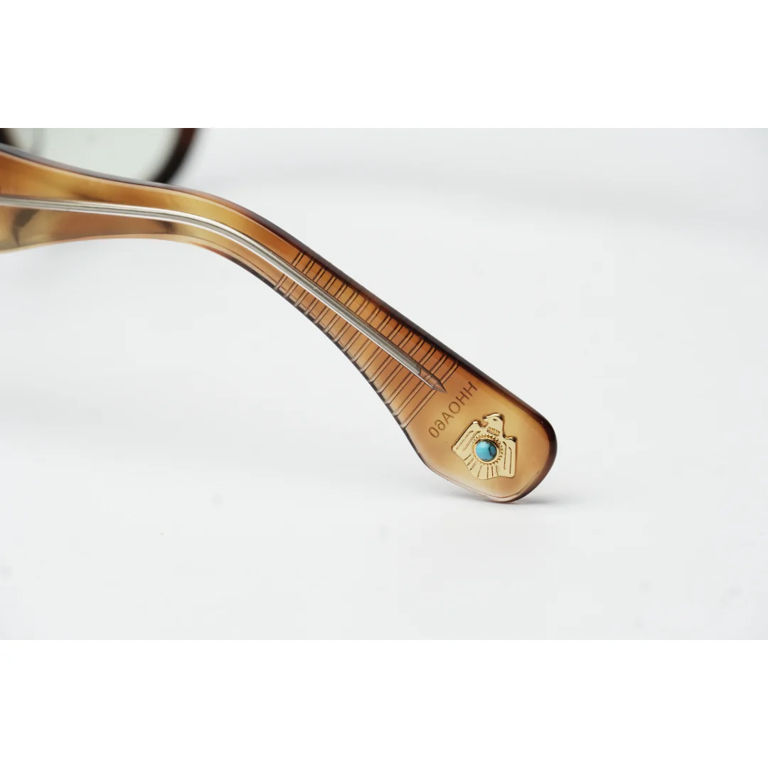 Jacques Marie Mage - RED CLOUD - Reddish Havana Tortoise Brown - Tinted - Acetate - Aviator Round - Premium Sunglasses - Eyewear - Image 5