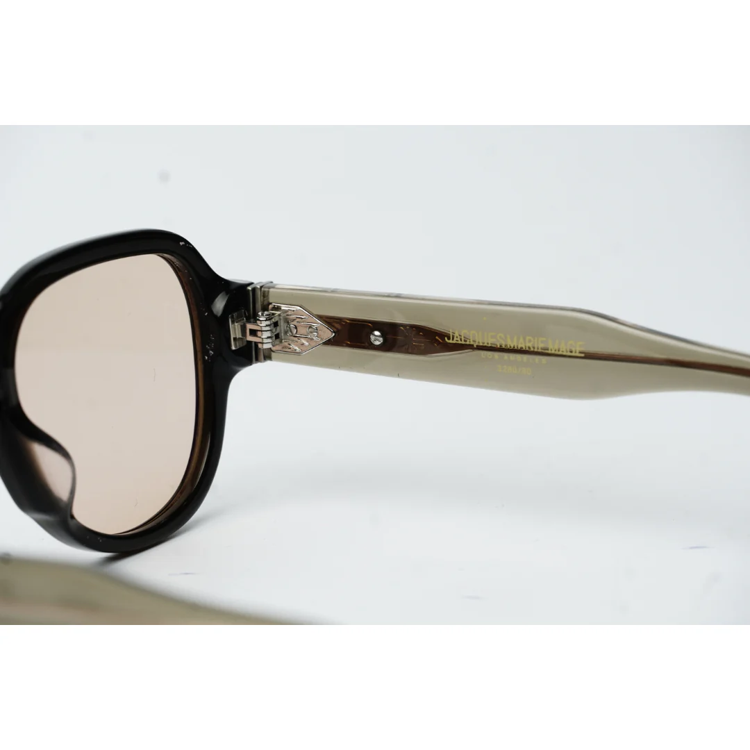 Jacques Marie Mage - RED CLOUD - Transparent Ivory - Red Tinted - Acetate - Aviator Round - Premium Sunglasses - Eyewear - Image 6
