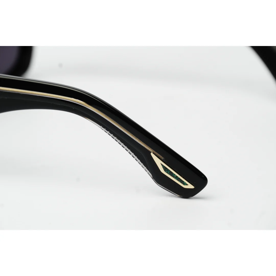 Jacques Marie Mage - Thundercloud - Black Golden - Acetate - Rectangle - Premium Sunglasses - Eyewear - Image 5