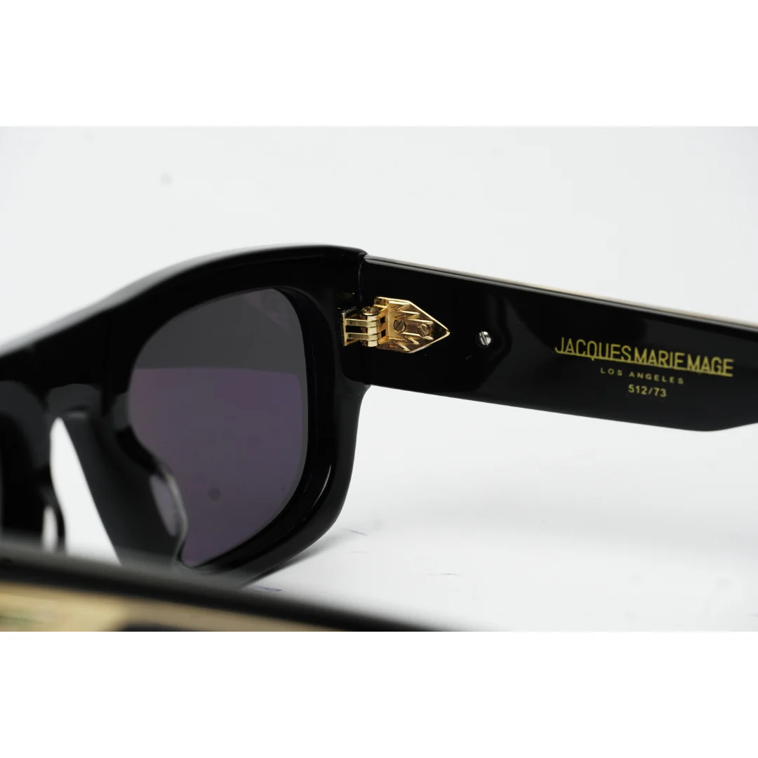 Jacques Marie Mage - Thundercloud - Black Golden - Acetate - Rectangle - Premium Sunglasses - Eyewear - Image 6