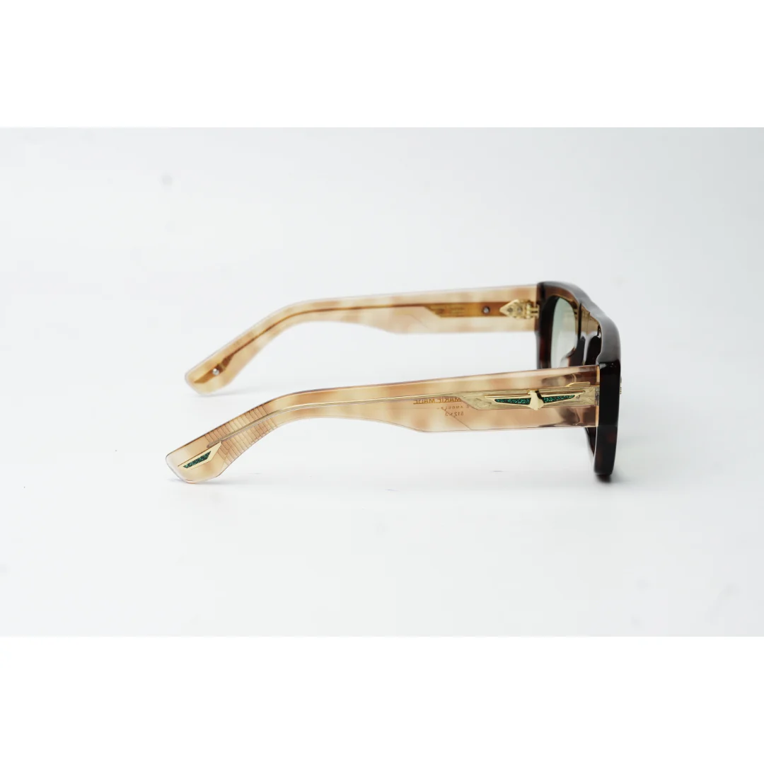 Jacques Marie Mage - Thundercloud - Havana Tortoise Marble Brown - Tinted - Acetate - Rectangle - Premium Sunglasses - Eyewear - Image 3