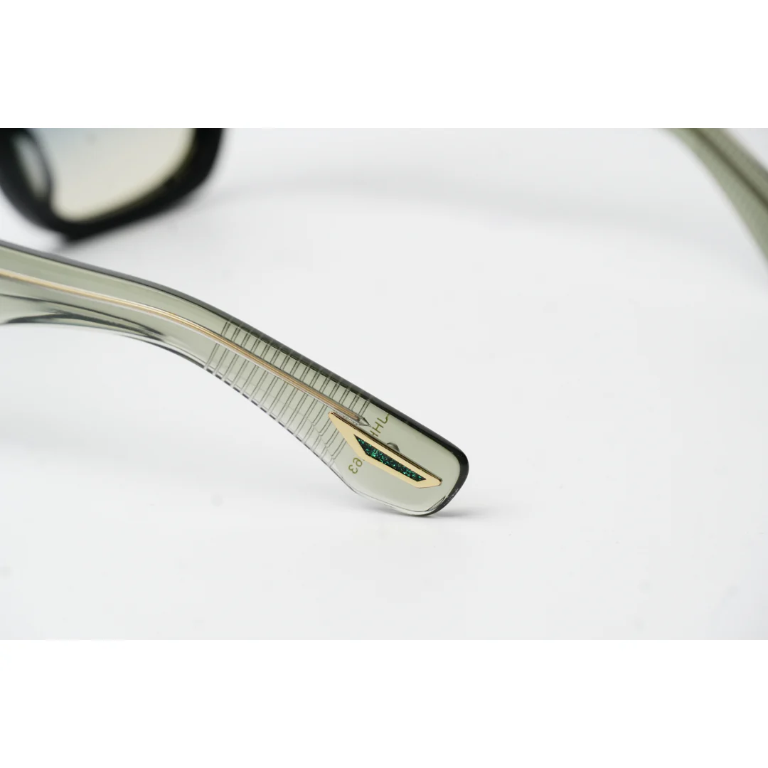 Jacques Marie Mage - Thundercloud - Transparent Olive Green -Tinted - Acetate - Rectangle - Premium Sunglasses - Eyewear - Image 5