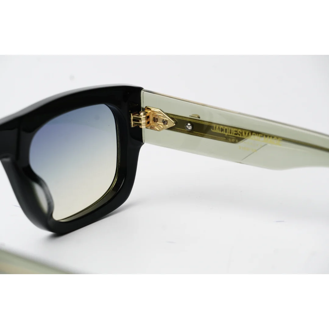 Jacques Marie Mage - Thundercloud - Transparent Olive Green -Tinted - Acetate - Rectangle - Premium Sunglasses - Eyewear - Image 6