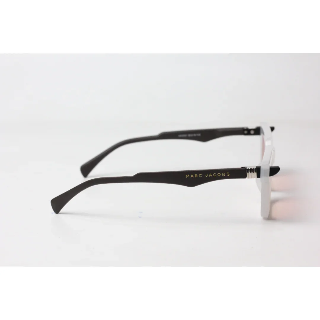 Marc Jacobs - 9565 - White - Matt Brown - Wine Red - Acetate - Rectangle - Sunglasses - Eyewear - Image 3