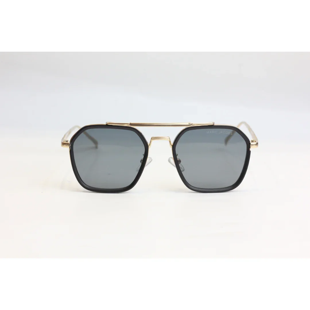 Marc Jacobs - HJ98 - Black - Matt Golden - Metal - Acetate - Square - Sunglasses - Eyewear - Image 2