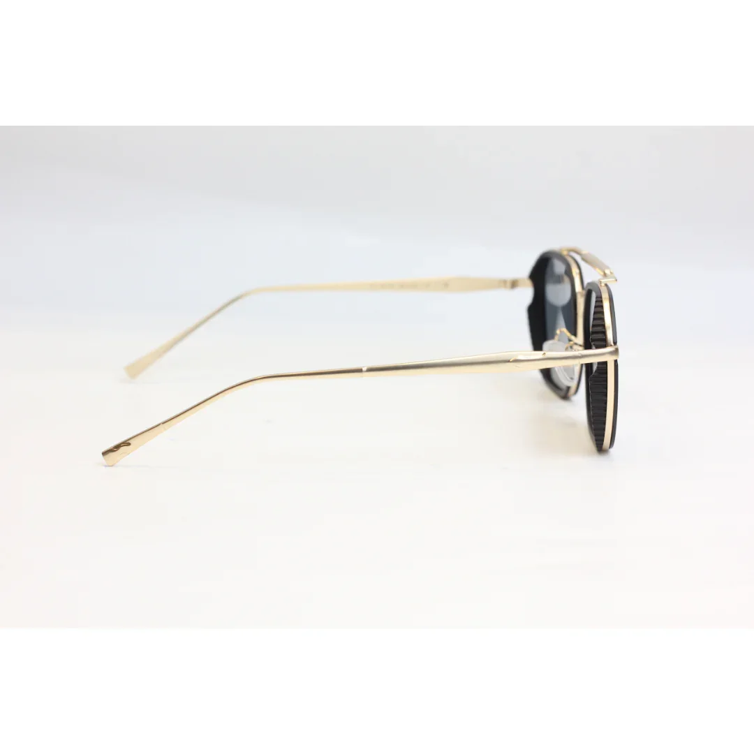 Marc Jacobs - HJ98 - Black - Matt Golden - Metal - Acetate - Square - Sunglasses - Eyewear - Image 3