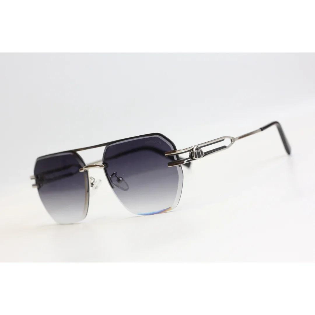 Maybach  – 3506  - Rimless - Metal  - Aviator Round - Sunglasses - Eyewear