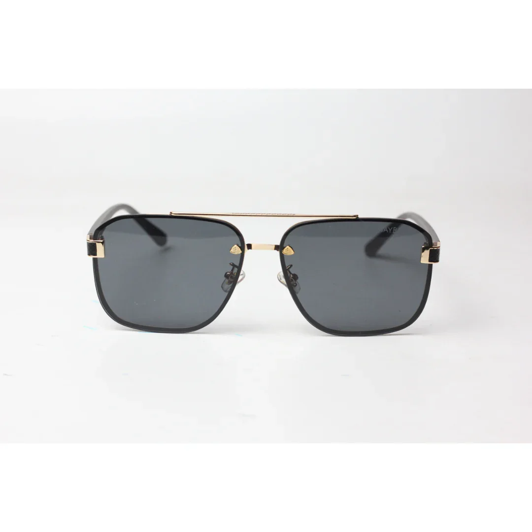 Maybach - 5700 - Black - Gray Wooden Texture - Lightweight - Metal - Square - Sunglasses - Eyewear - Image 2