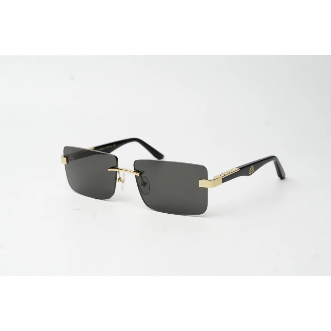Maybach - ARTIST I - Black - Golden - Rimless - Metal - Acetate - Rectangle - Premium Sunglasses - Eyewear