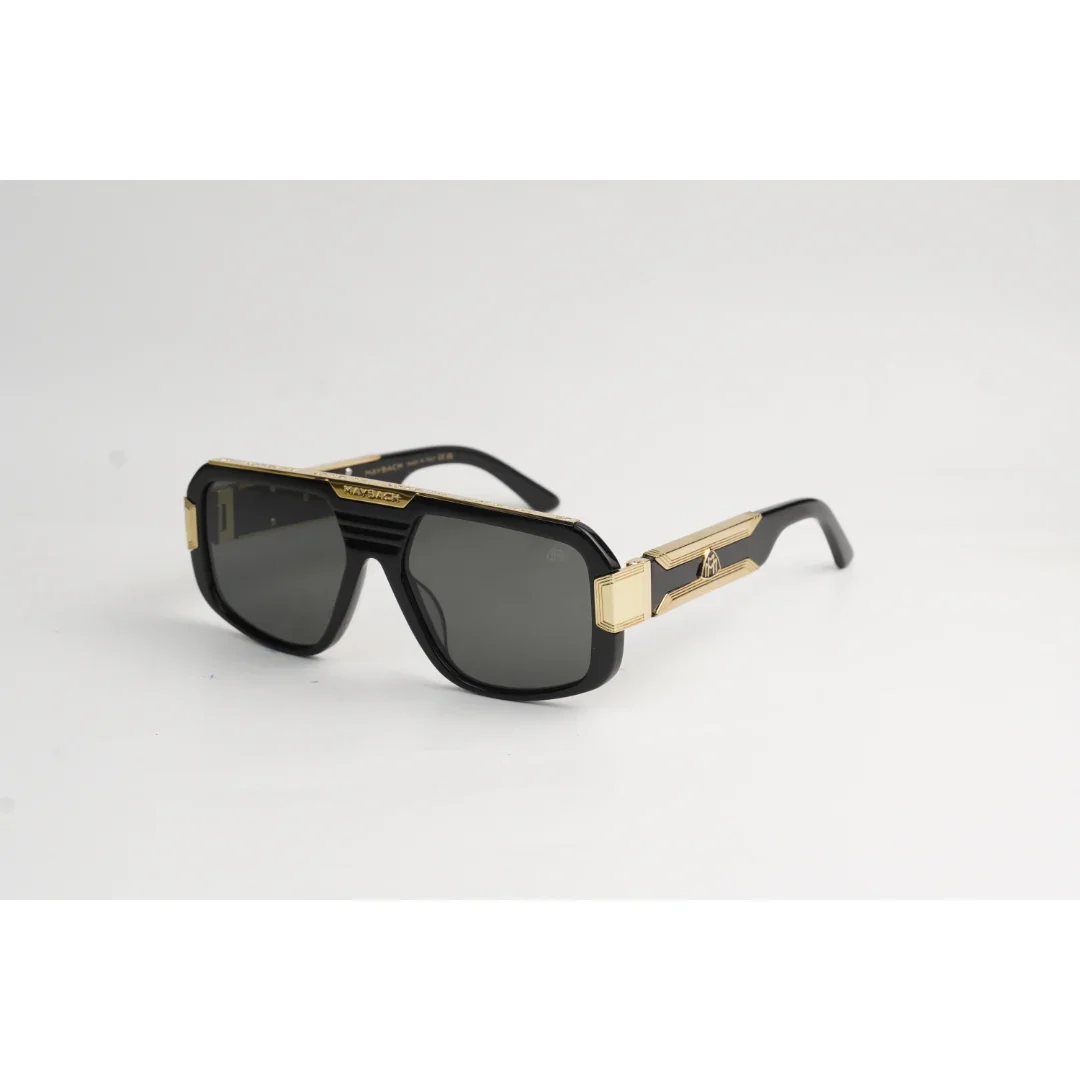 Maybach - The BOSS II - Black - Golden - Metal - Square - Premium Sunglasses - Eyewear