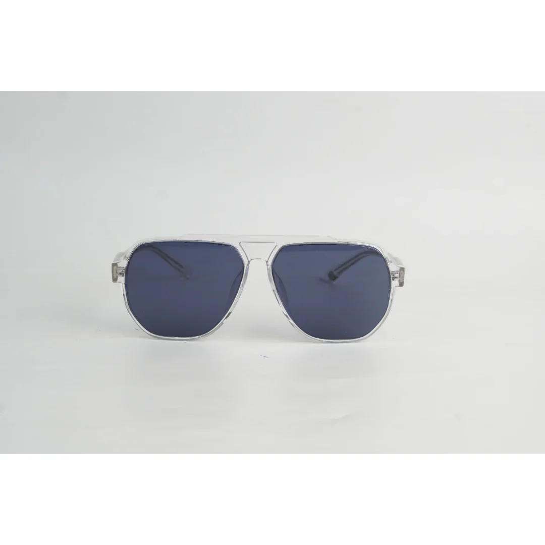 Parim - 76008 - Transparent White - Polarized - Dark Blue - Acetate - Aviator Round - Premium Sunglasses - Eyewear - Image 2