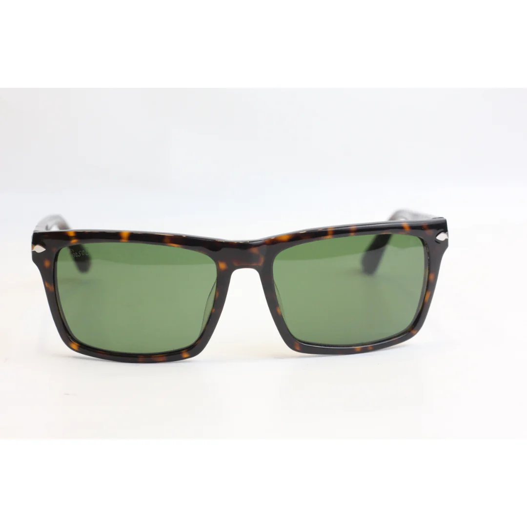 Persol - PO 3048S - Tortoise Brown - Silver - Acetate - Rectangle - Premium Sunglasses - Eyewear - Image 2