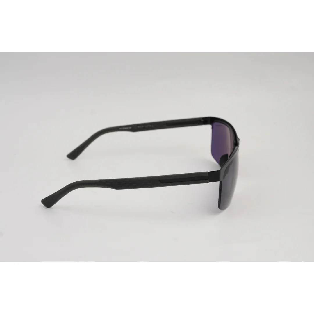 Porsche Design - P85615 - Black - Half Rim - Metal - Curved - Rectangle - Premium Sunglasses - Eyewear - Image 3