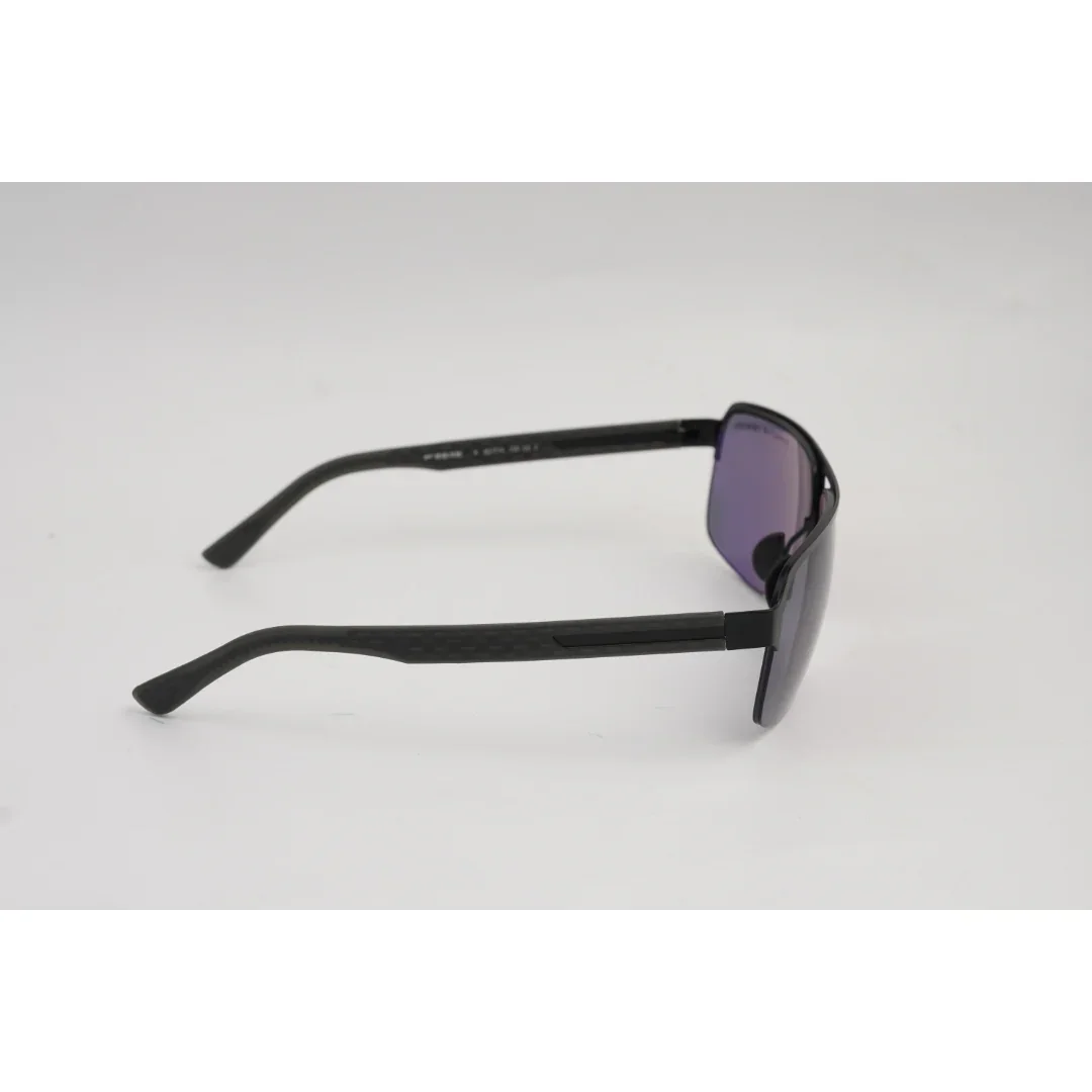 Porsche Design - P8645 - Half Rim - Metal - Curved - Rectangle - Premium Sunglasses - Eyewear - Image 3