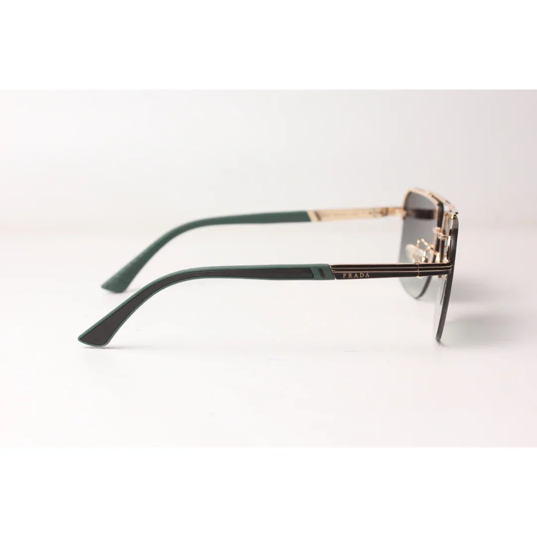 Prada - 8884 - Metal - Double Bridge - Half Rim - Aviator Square - Sunglasses - Eyewear - Image 12