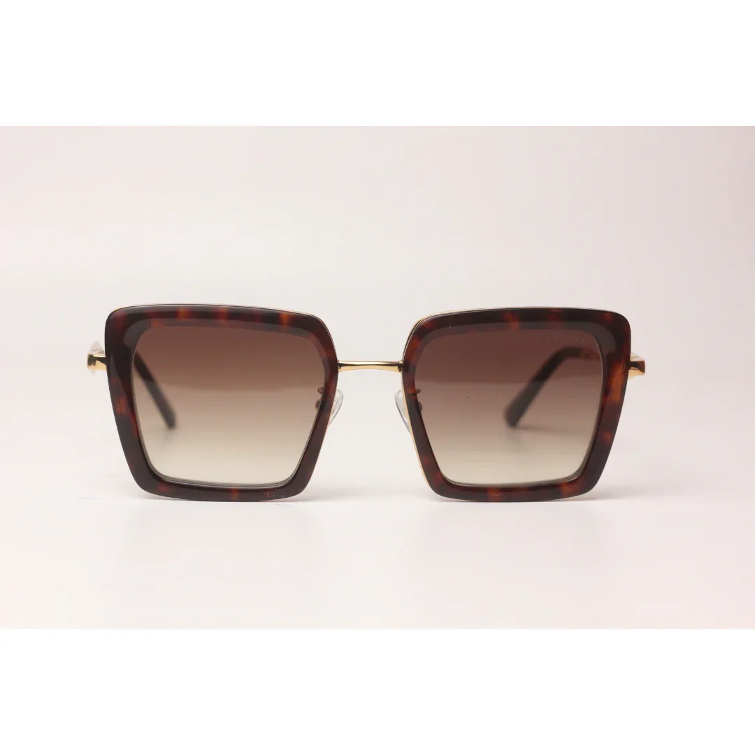 Prada - PR 55ZS - Tortoise Brown Golden - Acetate - Metal - Square - Premium Sunglasses - Eyewear - Image 2