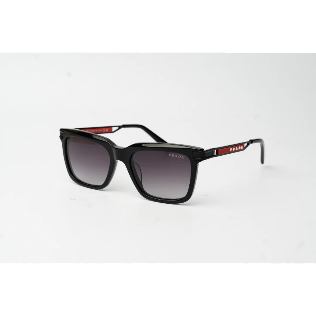 Prada - PS 07ZS - Black - Gradient - Acetate - Metal - Square - Premium Sunglasses - Eyewear