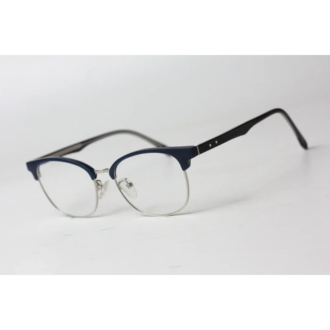 Ray Ban - 1203 - Clubmaster - Blue - Silver - Attachment - Polarized - Acetate - Metal - Rectangle - Sunglasses - Eyewear - Image 3
