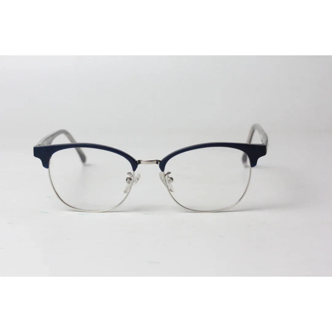 Ray Ban - 1203 - Clubmaster - Blue - Silver - Attachment - Polarized - Acetate - Metal - Rectangle - Sunglasses - Eyewear - Image 4