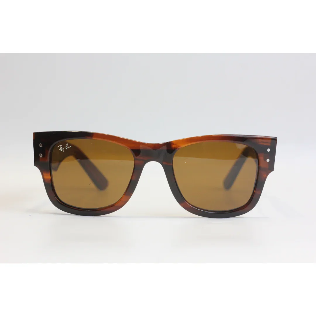 Ray Ban - Mega Wayfarer - Marble Brown - Sqaure - Premium Sunglasses - Eyewear - Image 2