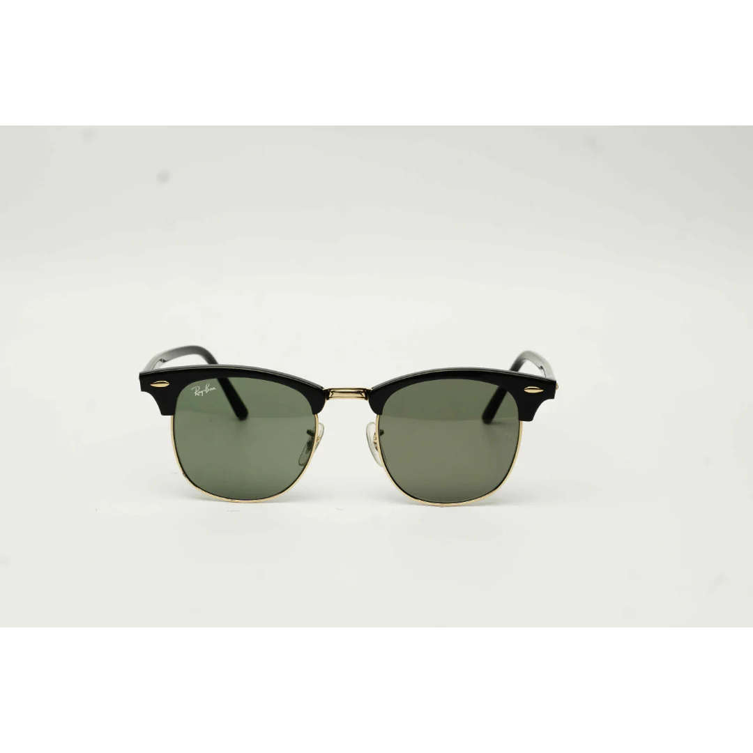 Ray Ban - RB 3016 - Clubmaster - 51 mm - Black - Golden - Round - Premium Sunglasses - Eyewear - Image 2