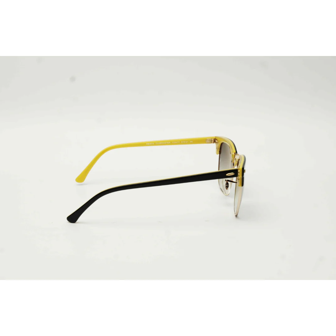 Ray Ban - RB 3016 - Clubmaster - 51 mm - Black - Yellow - Blue Gradient - Round - Premium Sunglasses - Eyewear - Image 3