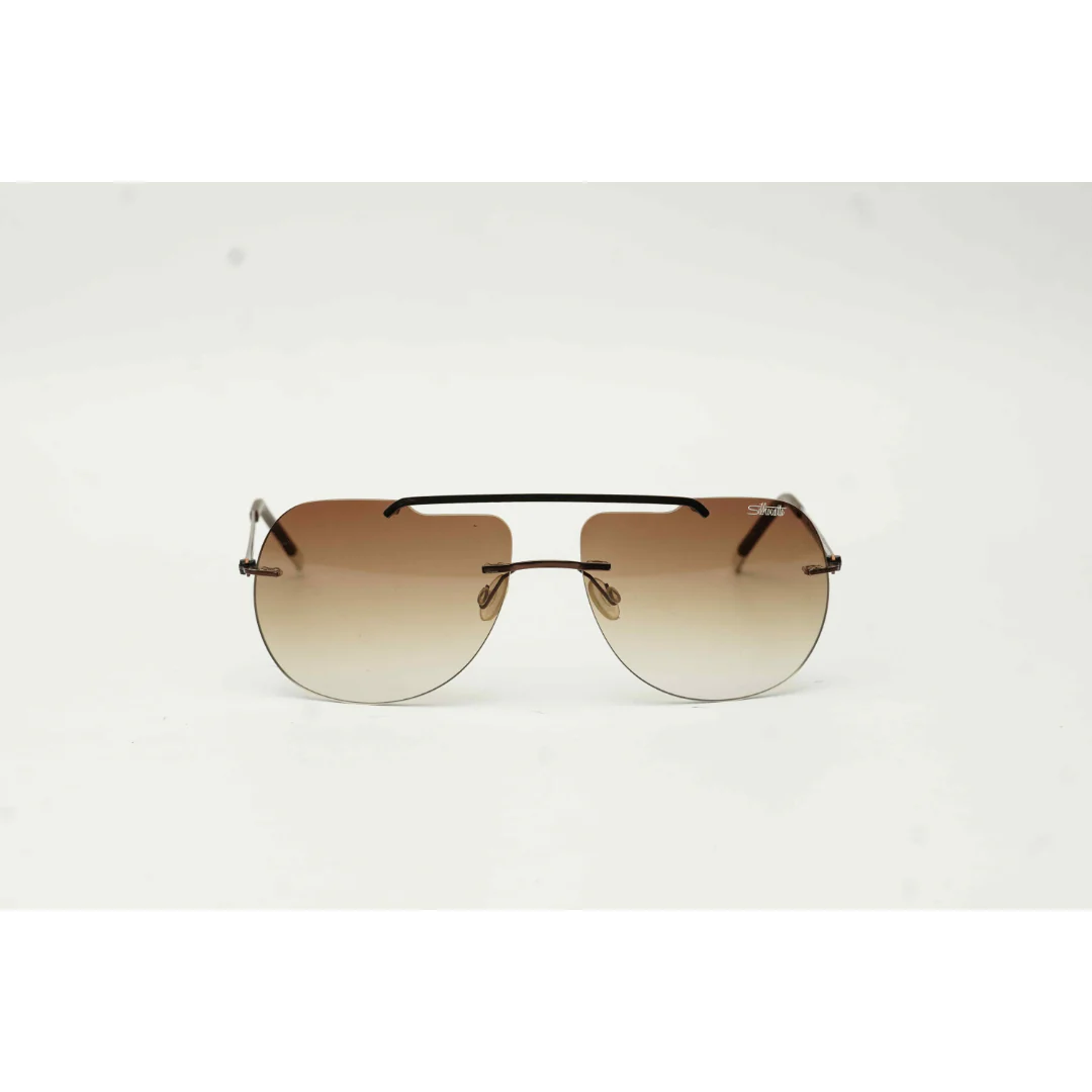 Silhouette - Explorer 8673 - TR - Light Weight - Rimless - Metal - Aviator Round - Premium Sunglasses - Eyewear - Image 2