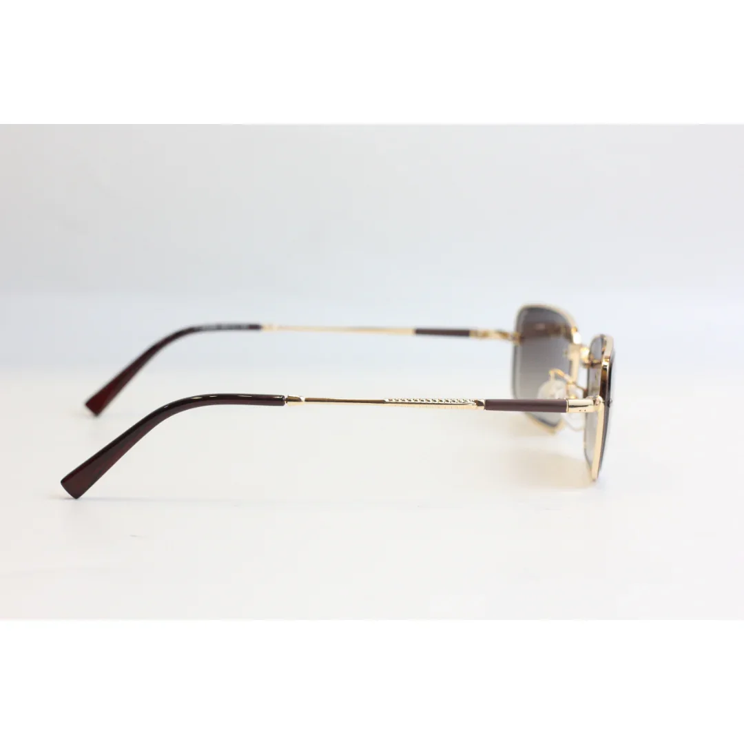 Sleeks - B255 - Golden - Brown Gradient - Slim - Metal - Rectangle - Sunglasses - Eyewear - Image 3