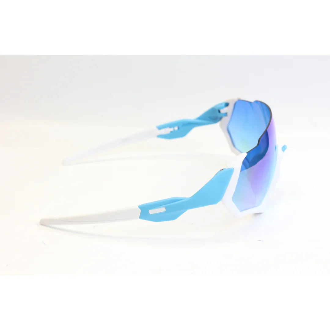Sportix - Blue Mercury - White - TR - Light Weight - Sports - Curved - Rectangle - Sunglasses - Eyewear - Image 3