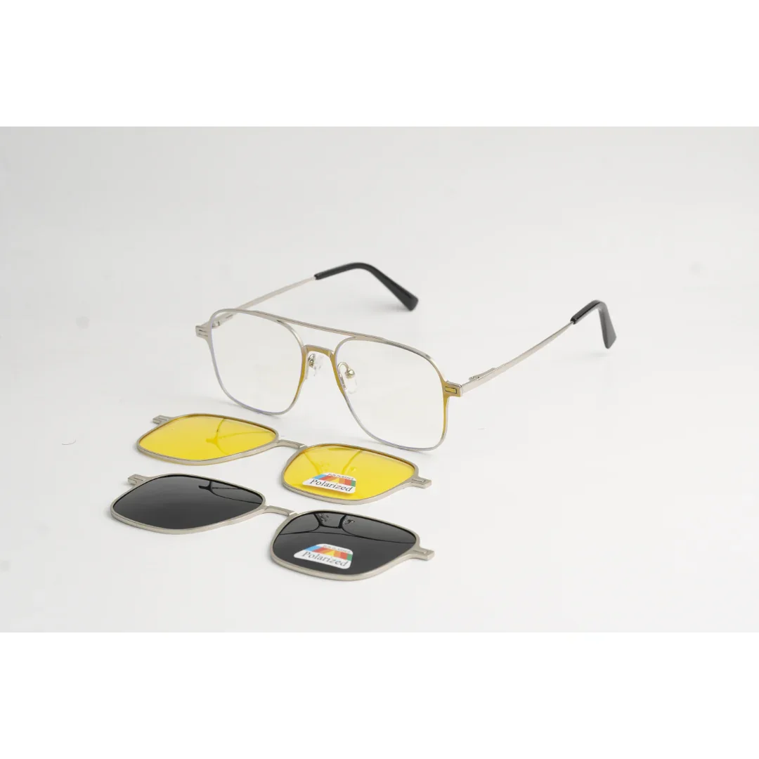 TITUM - 2430 - Metal - Blue Cut - Dual - Polarized - Square - Attachments - Eye Wear - Sunglasses - Image 13
