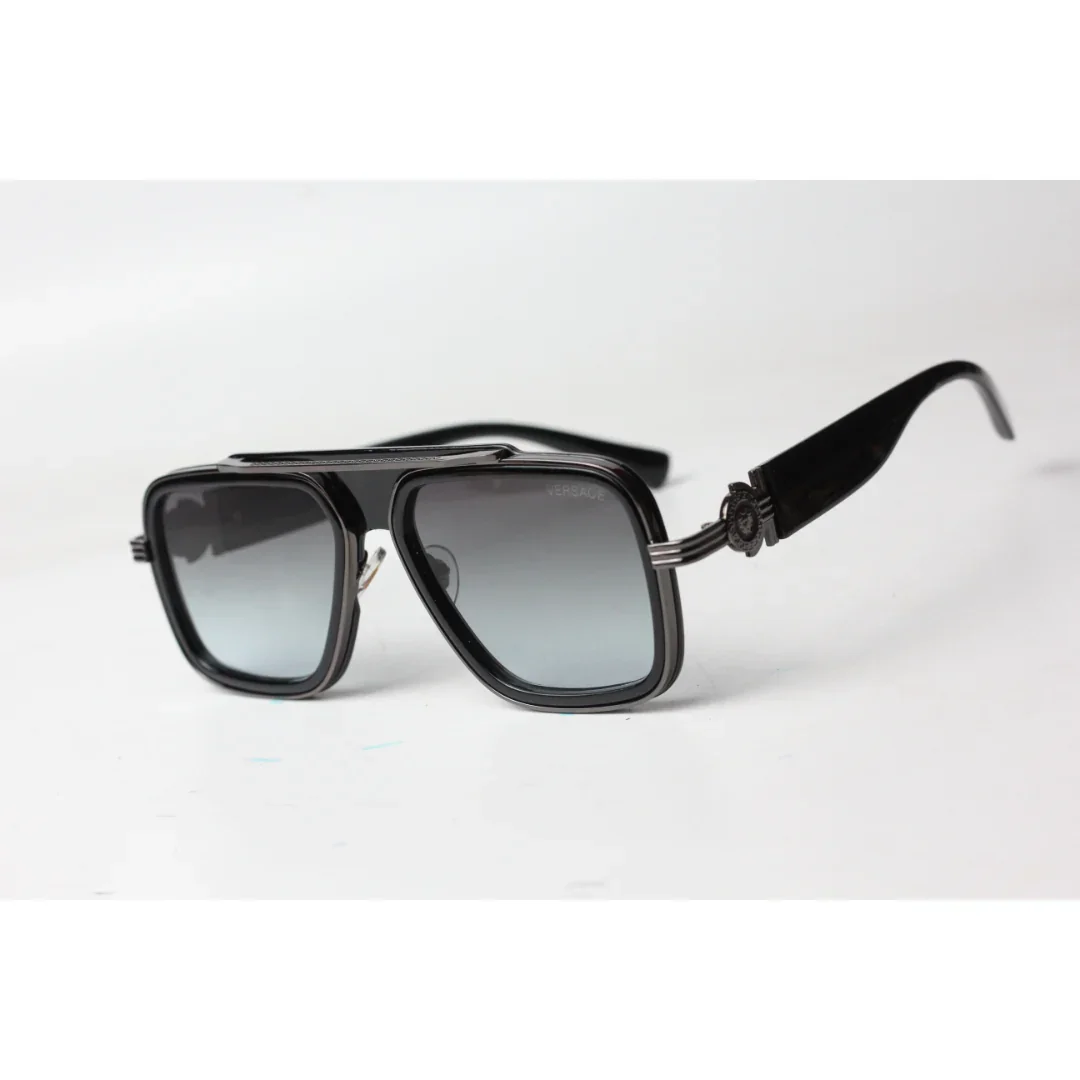 Versace - Oversize - 1304 - Acetate - Metal - Square - Sunglasses - Eyewear - Image 4