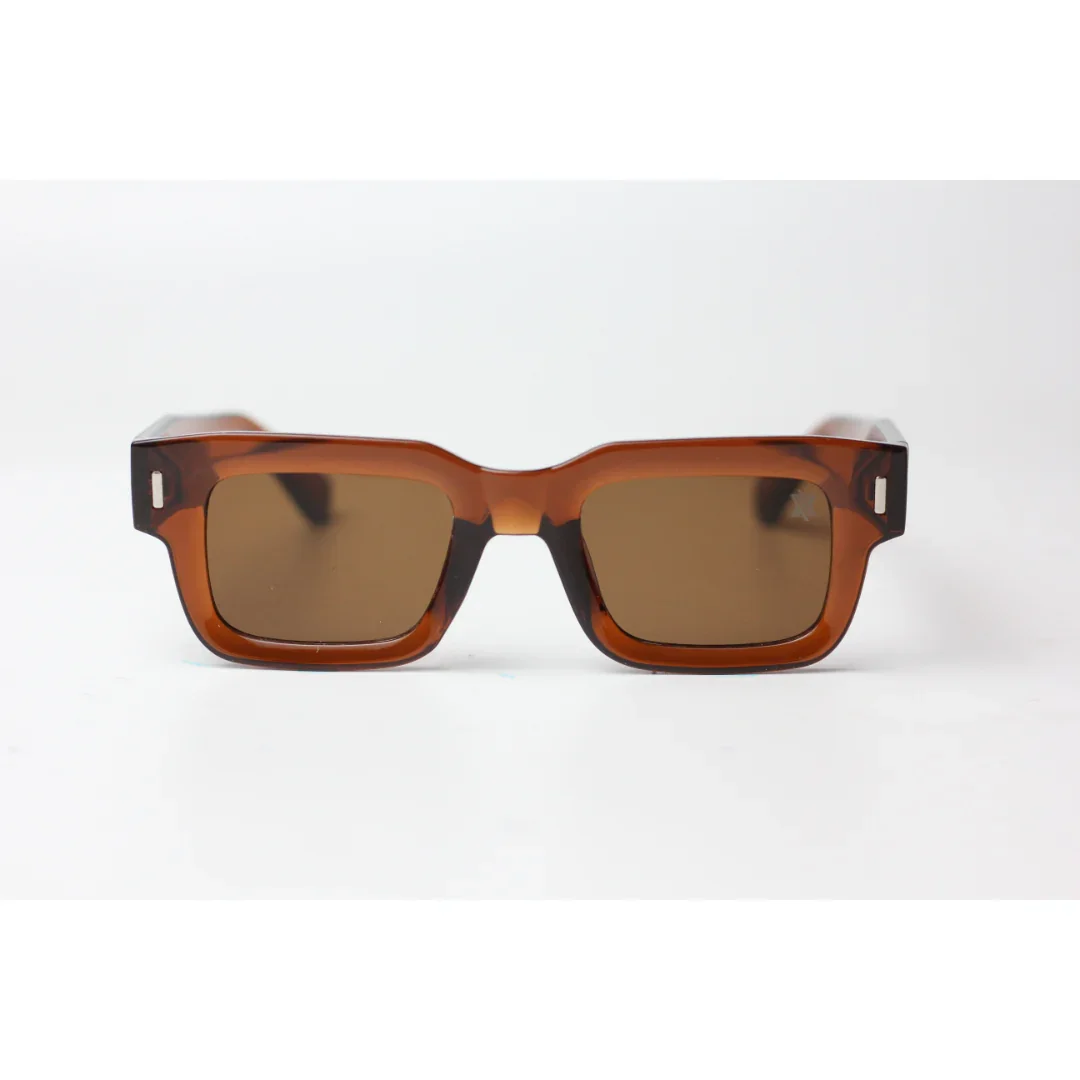 XSHADES - Angus - 7102 - Transparent Brown - Acetate - Square - Sunglasses - Eyewear - Image 2